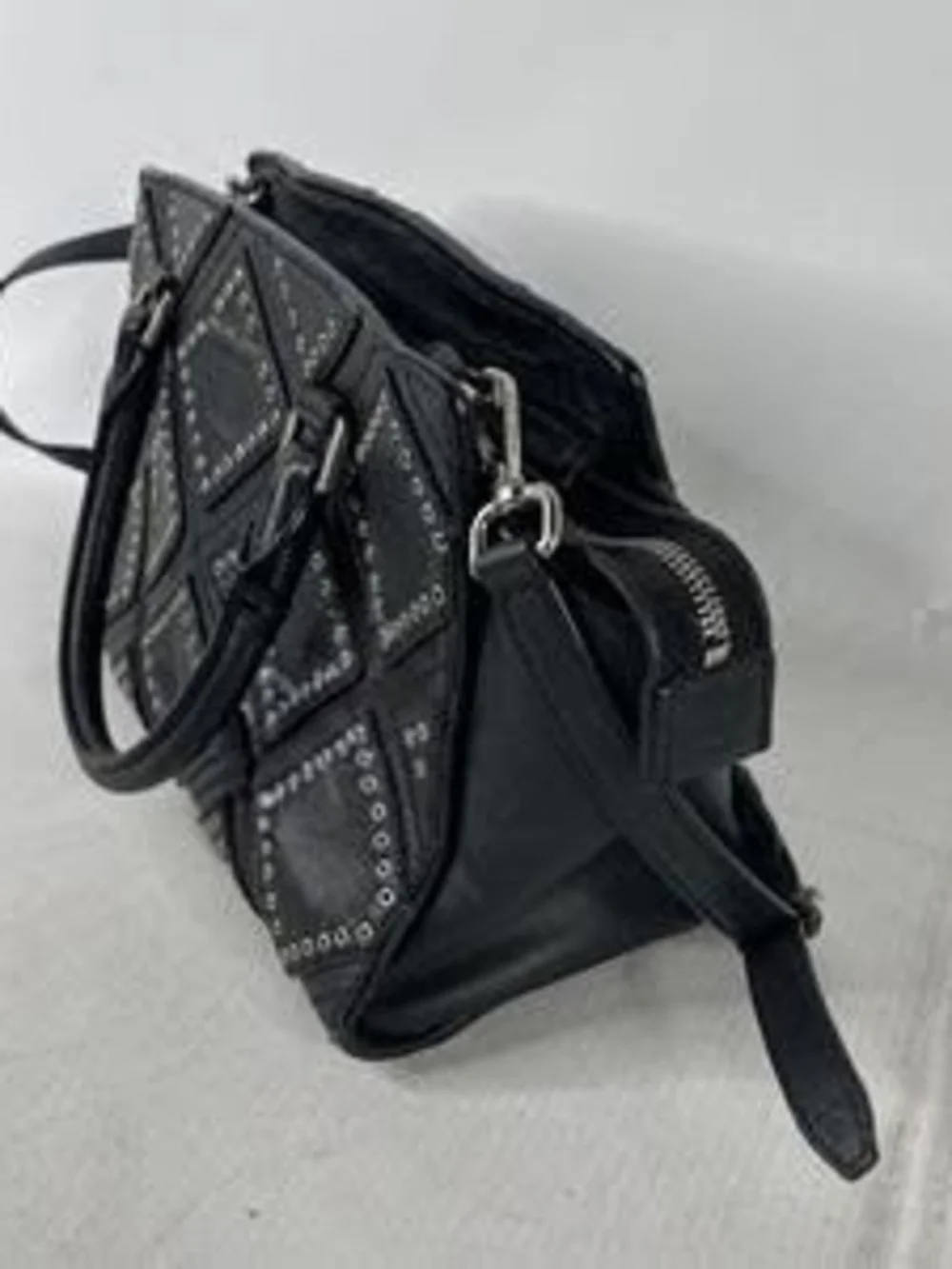 Michael Kors Selma Leather Studded Satchel, Size: 10.5
